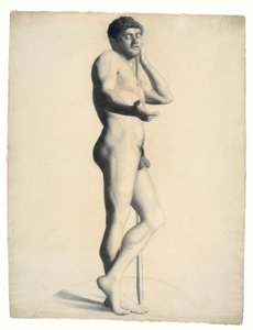 Academisch mannelijk naakt door Georges Seurat