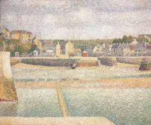 De buitenhaven van Porten-Bessin bij eb door Georges Seurat