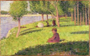 Zittende Figuren, Studie voor Een Zondagmiddag op het Eiland La Grande Jatte door Georges Seurat
