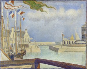 Zondag in Port-en-Bessin (Port-en-Bessin, un dimanche) door Georges Seurat
