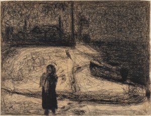 De Zone (buiten de stadsmuren) door Georges Seurat
