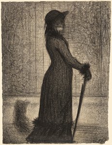 Wandelende vrouw door Georges Seurat