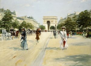 Avenue van het Bois de Boulogne door Georges Stein