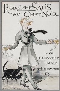 Rodolphe Salis au Chat Noir, ca. 1890 door Georges Tiret Bognet