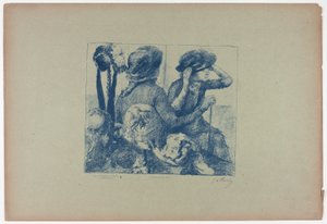 Vrouwen in een hoedenwinkel door Georges William Thornley