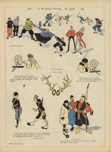 Satire op de Russisch-Japanse oorlog. Illustratie voor Le Rire
