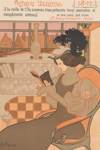 Nieuwjaarswensen voor 1897 van Octave Uzanne, 1896 door Georges de Feure