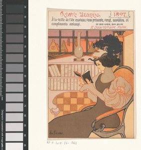 Nieuwjaarswens van Octave Uzanne voor het jaar 1897 door Georges de Feure