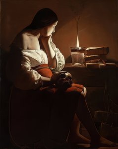 Maria Magdalena met rokende vlam