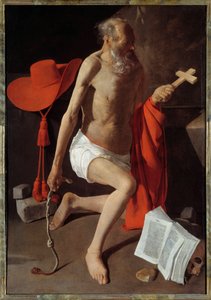 Sint Hiëronymus boetvaardig door Georges de La Tour