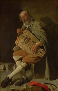 De draailierspeler, 1620s door Georges de La Tour