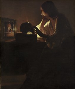 De berouwvolle Magdalena, 1635-40 door Georges de La Tour