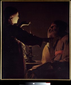Verschijning van de Engel aan Sint Jozef (ook bekend als De Droom van Sint Jozef). Schilderij door Georges de La Tour (1593-1652)