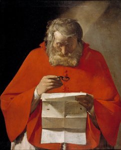 Sint Hiëronymus leest een brief