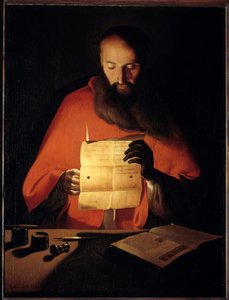 Sint Hiëronymus lezend door Georges de La Tour
