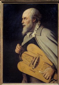 De oude man. Schilderij door Georges De La Tour (1593-1652)