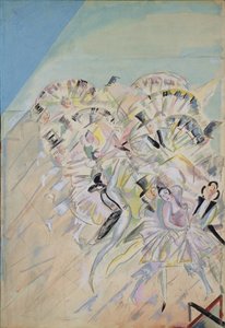 Toneelontwerp voor de operette Girofle-Giroflia door Ch. Lecocq, 1922 door Georgy Bogdanovich Yakulov
