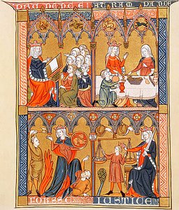 4 Kardinale Deugden uit Somme le Roi door Dominicaan Laurent, ca 1290-1300 (48292049006) door Georgia Levan Ramishvili from Tbilisi