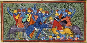 Karel Martel bij de Slag om Tours, Grote Kronieken van Frankrijk (27686528435)