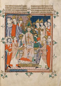 Kroning van Edward II uit de Apocalyps, Visio Sancti Pauli, MS 020, Corpus Christi College, Cambridge, 1300-25 (28252729249) door Georgia Levan Ramishvili from Tbilisi