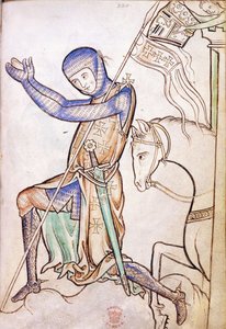 Knielende ridder uit het Westminster Psalter, 13e eeuw (29372750322) door Georgia Levan Ramishvili from Tbilisi