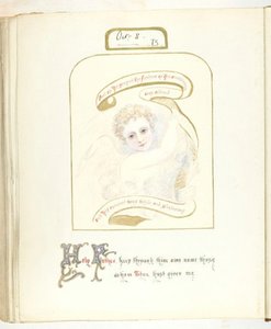 Zonder Titel [cherub en religieuze tekst]