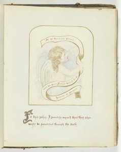 Zonder titel [cherub met religieuze tekst], 185568