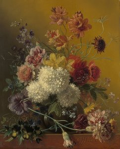Bloemenstilleven door Georgius Jacobus Johannes van Os