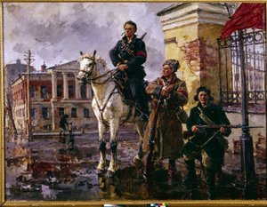 Russische Revolutie van oktober 1917: de eerste dagen van oktober door Georgiy Konstantinovich Savitsky