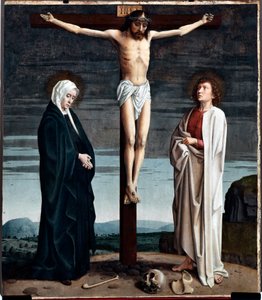 Kruisiging Polyptiek Paneel van de Kerk van San Gerolamo della Cervara