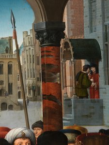 Detail van het oordeel van Cambyses door Gerard David