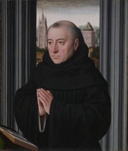 Portret van een monnik, begin 1500s door Gerard David