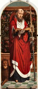 Sint Hiëronymus Polyptiek Paneel van de kerk van San Gerolamo della Cervara - Schilderij door Gerard David (ca. 1460-1523) 1506