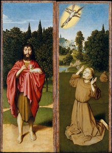 Sint Johannes de Doper, Sint Franciscus ontvangt de stigmata door Gerard David