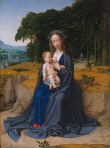 De rust tijdens de vlucht naar Egypte, c.1512-15 door Gerard David