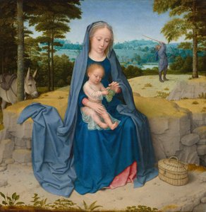 De rust tijdens de vlucht naar Egypte, ca. 1510 door Gerard David