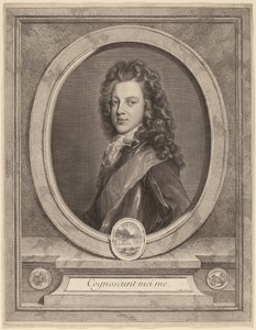 James III, Prins van Wales door Gerard Edelinck after François de Troy
