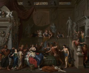 De dood van Cleopatra, c.1700-10 door Gerard Hoet