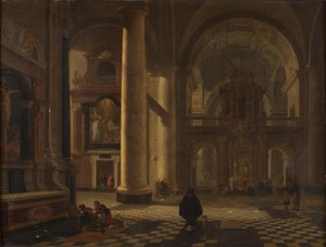 Interieur van een Katholieke Kerk