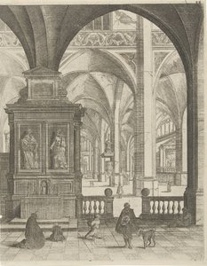 Kerkinterieur door Gerard Houckgeest