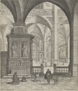 Kerkinterieur door Gerard Houckgeest