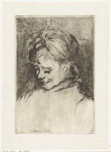 Portret van een meisje, naar links
