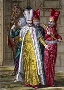 Ceremonieel gewaad van de sultan door Gerard Jean Baptiste Scotin