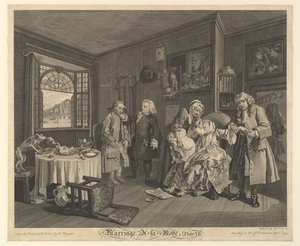Marriage A-la-Mode, Plaat VI door Gerard Jean Baptiste Scotin
