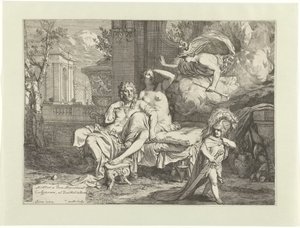 Hermes beveelt Calypso om Odysseus vrij te laten door Gerard Valck