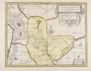 Paraguayo prov. de Rio de la Plata cum regionibus adiacentibus Tucuman et S.ta Cruz de la Sierra door Gerard Valck