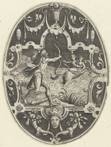 Hercules schiet de centaur Nessus neer die Deianira probeert te schaken