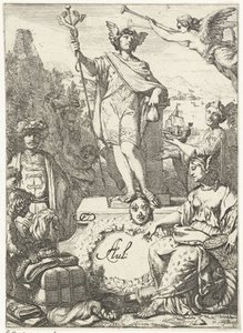 Allegorie op de handel met Mercurius door Gerard de Lairesse (rejected attribution)
