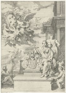 Allegorie op de handel en het familiewapen van De Medici