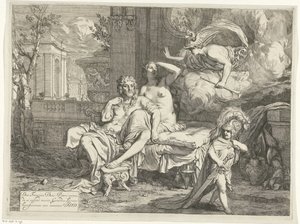 Mercurius beveelt Calypso om Odysseus te laten vertrekken door Gerard de Lairesse